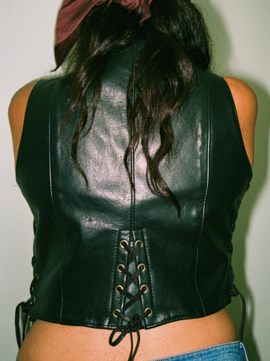 Leather Biker Vest