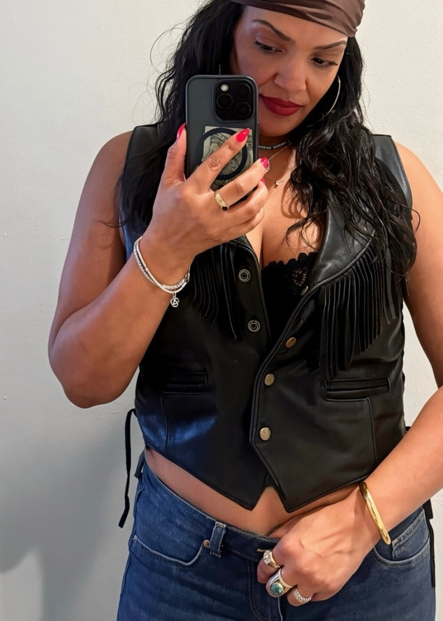 Leather Biker Vest